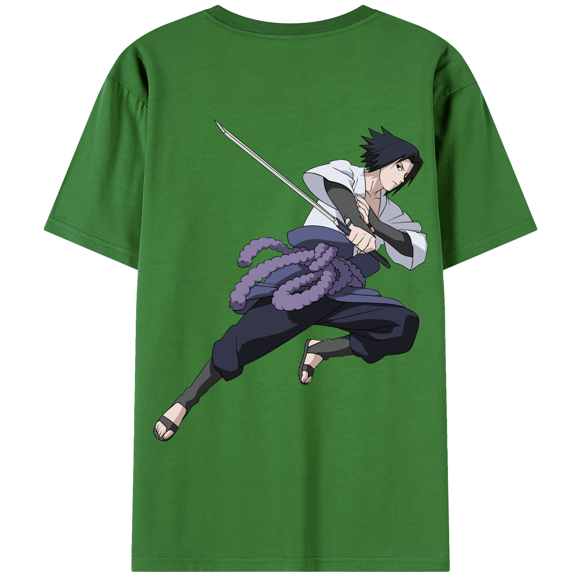 （画像用） NARUTO -ナルト- うちは サスケ Uchiha Sasuke レディース半袖Tシャツ(バックプリント)